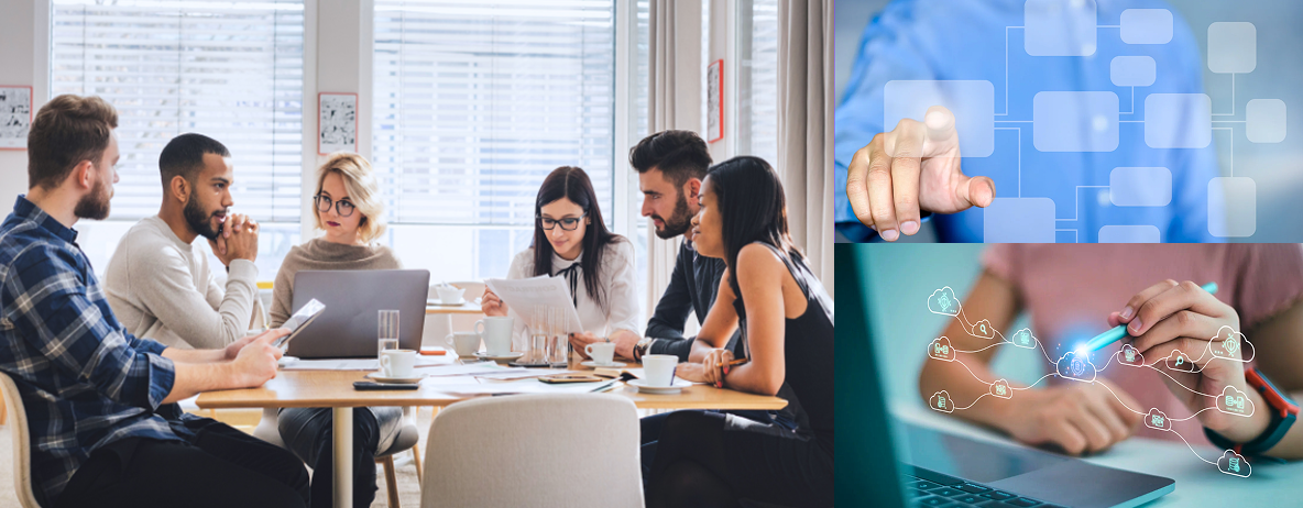 Business professionals shaking hands